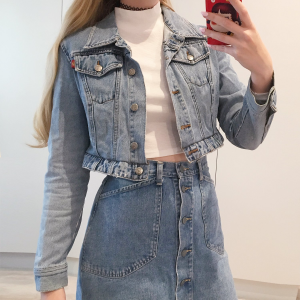Vintage Cropped Denim Jacket
