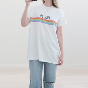 Delia's Rainbow Stripe T-Shirt