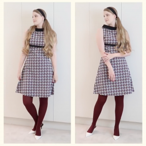 60s Mod Boat Neck Dress